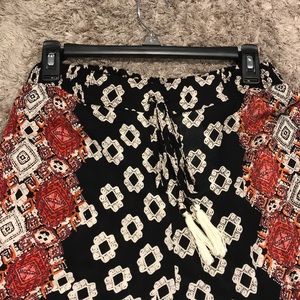 patterned flowy pants